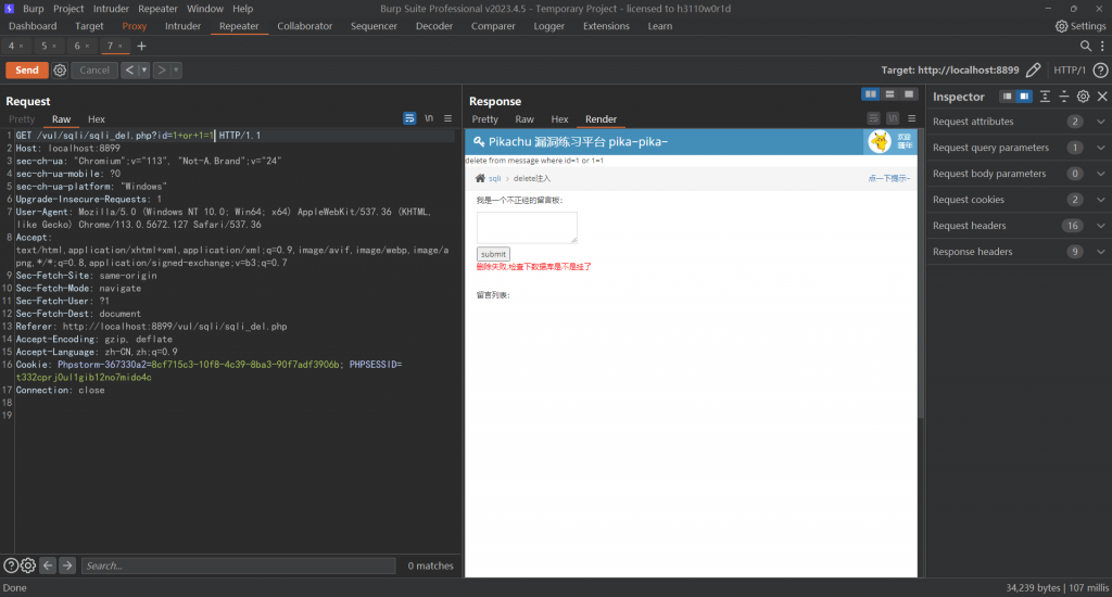 Pikachu 靶场通关笔记(23) — SQL Inject (Delete 注入)