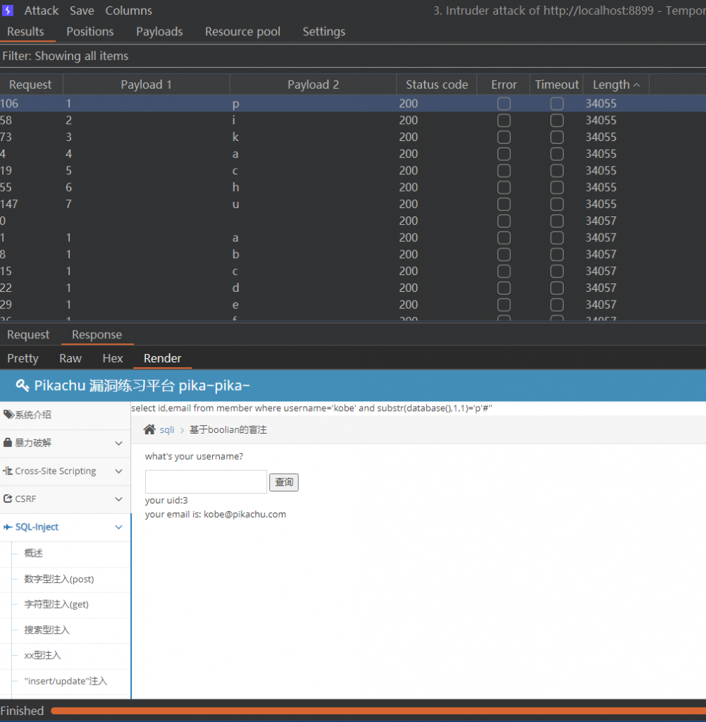 Pikachu 靶场通关笔记(25) — SQL Inject (Blind - Boolean Base)